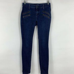 Belle & Sky Jeans Women’s Size 2 Skinny Leg Mid Rise Dark Wash Zipper Pocket